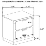 Caraway 2-drawer Nightstand White - 224772