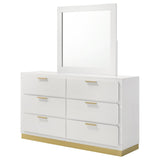 Caraway 6-drawer Dresser with Mirror White - 224773M