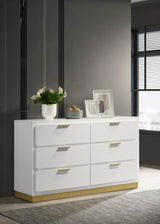 Caraway 6-drawer Dresser White - 224773