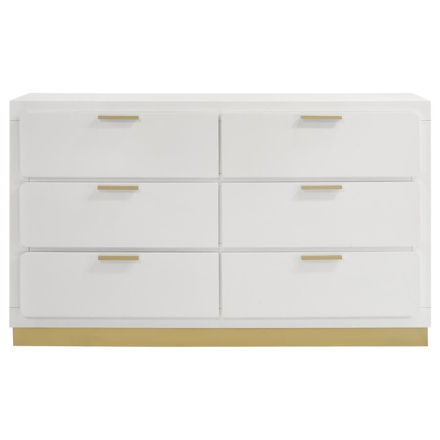 Caraway 6-drawer Dresser White - 224773