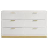 Caraway 6-drawer Dresser White - 224773