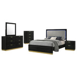 Caraway 5-piece California King Bedroom Set Black - 224781KW-S5