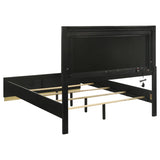 Caraway Wood Queen LED Panel Bed Black - 224781Q