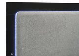 Caraway Wood Queen LED Panel Bed Black - 224781Q