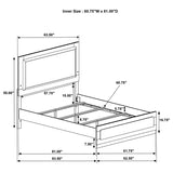 Caraway Wood Queen LED Panel Bed Black - 224781Q
