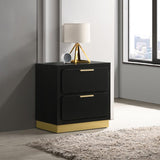 Caraway 2-drawer Nightstand Black - 224782