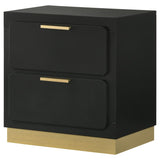Caraway 2-drawer Nightstand Black - 224782