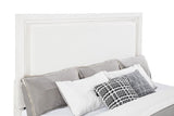 Marielle Eastern King Upholstered Panel Bed Distressed White - 224841KE