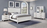 Marielle 4-piece Cal King Bedroom Set Distressed White - 224841KW-S4