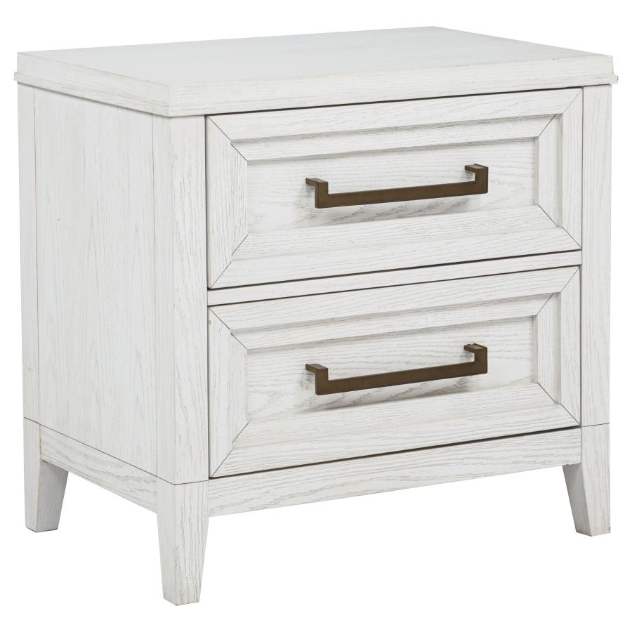 Marielle 4-piece Cal King Bedroom Set Distressed White - 224841KW-S4