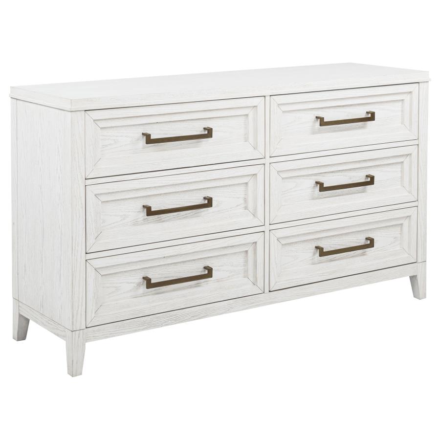 Marielle 4-piece Cal King Bedroom Set Distressed White - 224841KW-S4