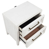 Marielle 4-piece Cal King Bedroom Set Distressed White - 224841KW-S4