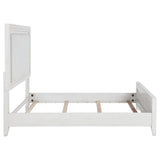 Marielle Queen Upholstered Panel Bed Distressed White - 224841Q