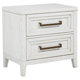 Marielle 2-drawer Nightstand Bedside Table Distressed White - 224842