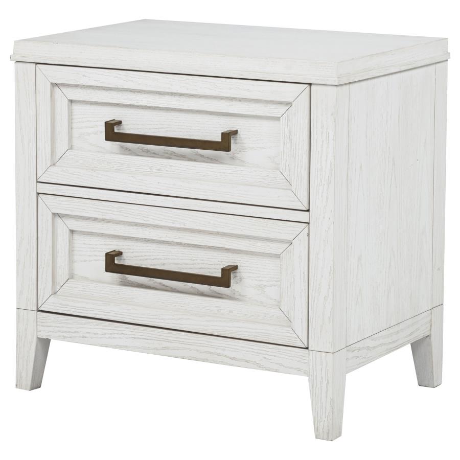 Marielle 2-drawer Nightstand Bedside Table Distressed White - 224842