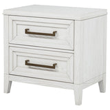 Marielle 2-drawer Nightstand Bedside Table Distressed White - 224842