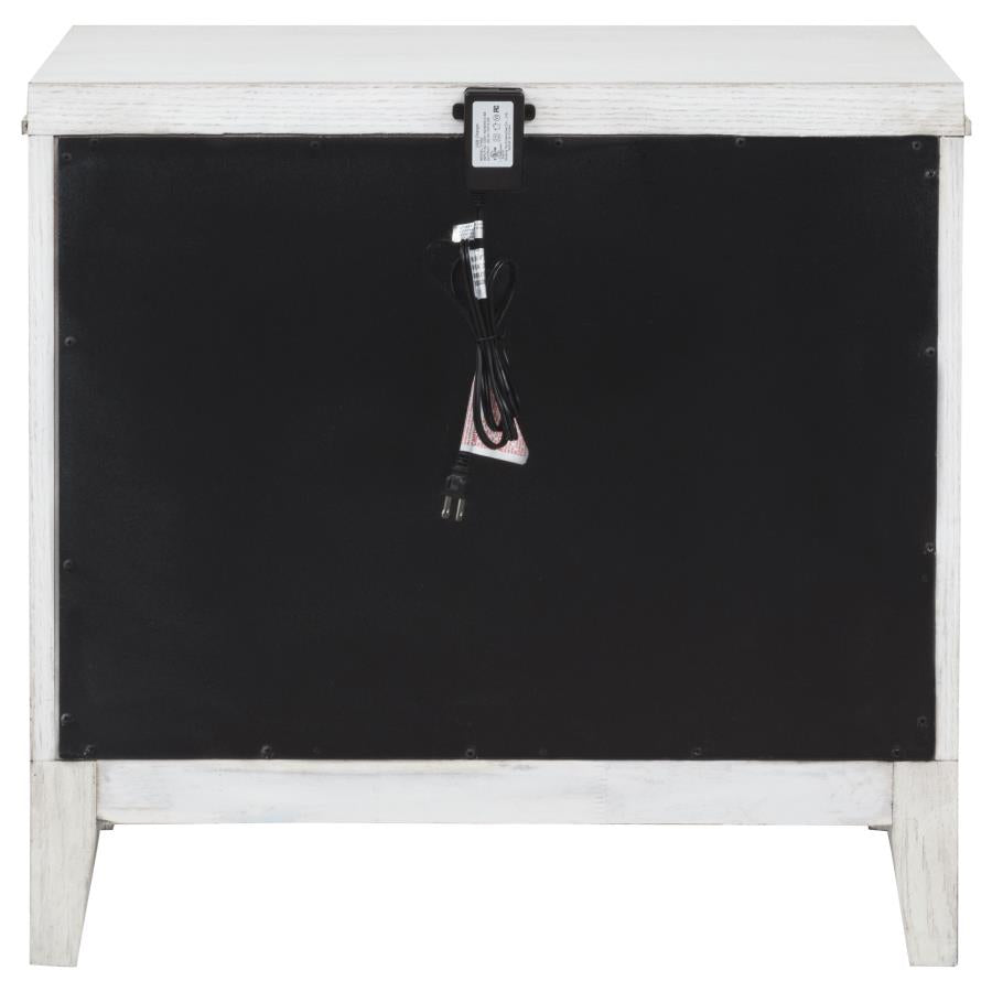 Marielle 2-drawer Nightstand Bedside Table Distressed White - 224842