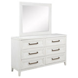 Marielle 6-drawer Dresser with Mirror Distressed White - 224843M