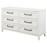 Marielle 6-drawer Bedroom Dresser Distressed White - 224843