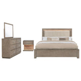 Kenora 4-piece Eastern King Bedroom Set Barley Brown - 224850KE-S4