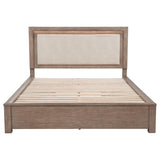 Kenora 56-inch Eastern King LED Storage Bed Barley Brown - 224850KE