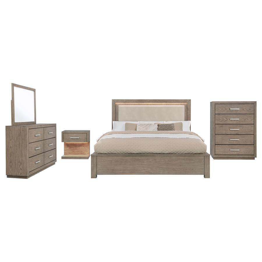 Kenora 5-piece California King Bedroom Set Barley Brown - 224850KW-S5