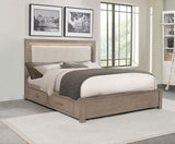 Kenora 56-inch California King LED Storage Bed Barley Brown - 224850KW