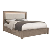 Kenora 56-inch California King LED Storage Bed Barley Brown - 224850KW