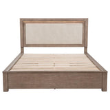 Kenora 56-inch California King LED Storage Bed Barley Brown - 224850KW