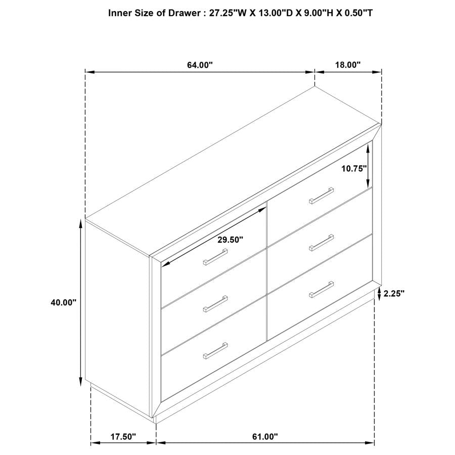 Kenora 4-piece Queen Bedroom Set Barley Brown - 224850Q-S4