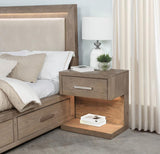 Kenora 1-drawer Nightstand Bedside Table Barley Brown - 224852