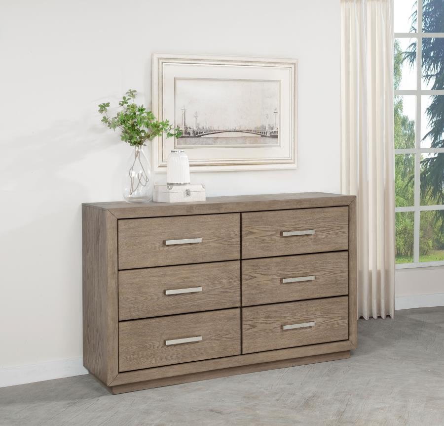 Kenora 6-drawer Dresser Barley Brown - 224853
