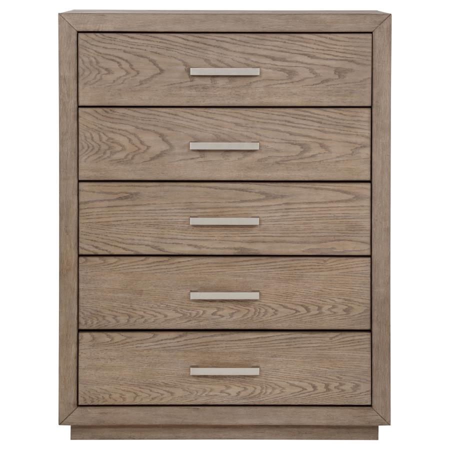 Kenora 5-drawer Bedroom Chest Barley Brown - 224855