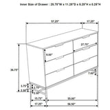 Sonora 4-piece Eastern King Bedroom Set White - 224861KE-S4