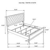 Sonora Eastern King Upholstered Panel Bed White - 224861KE