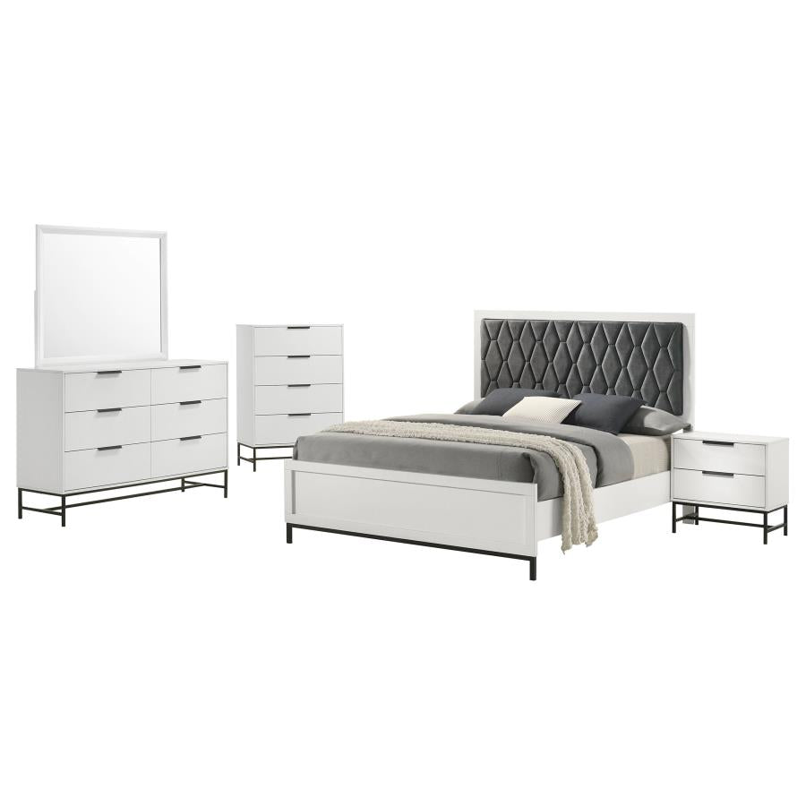 Sonora 5-piece California King Bedroom Set White - 224861KW-S5