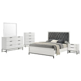 Sonora 5-piece California King Bedroom Set White - 224861KW-S5