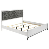 Sonora California King Upholstered Panel Bed White - 224861KW