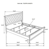 Sonora California King Upholstered Panel Bed White - 224861KW