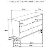Sonora 4-piece Queen Bedroom Set White - 224861Q-S4