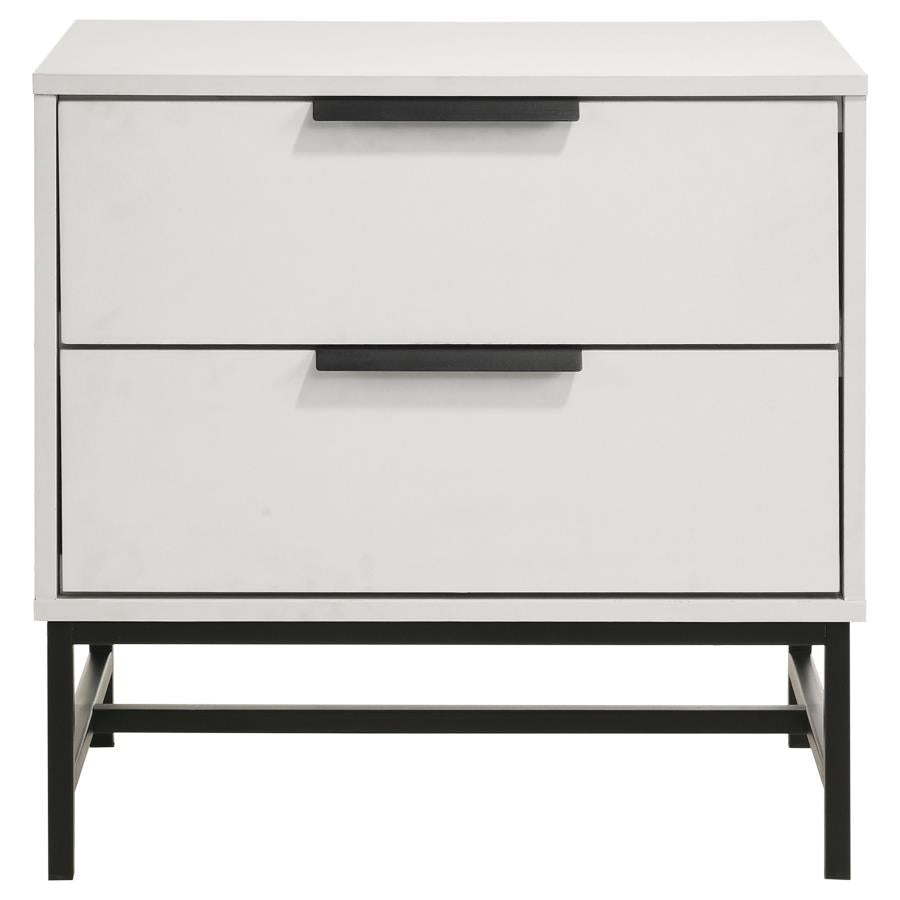 Sonora 2-drawer Nightstand Bedside Table White - 224862