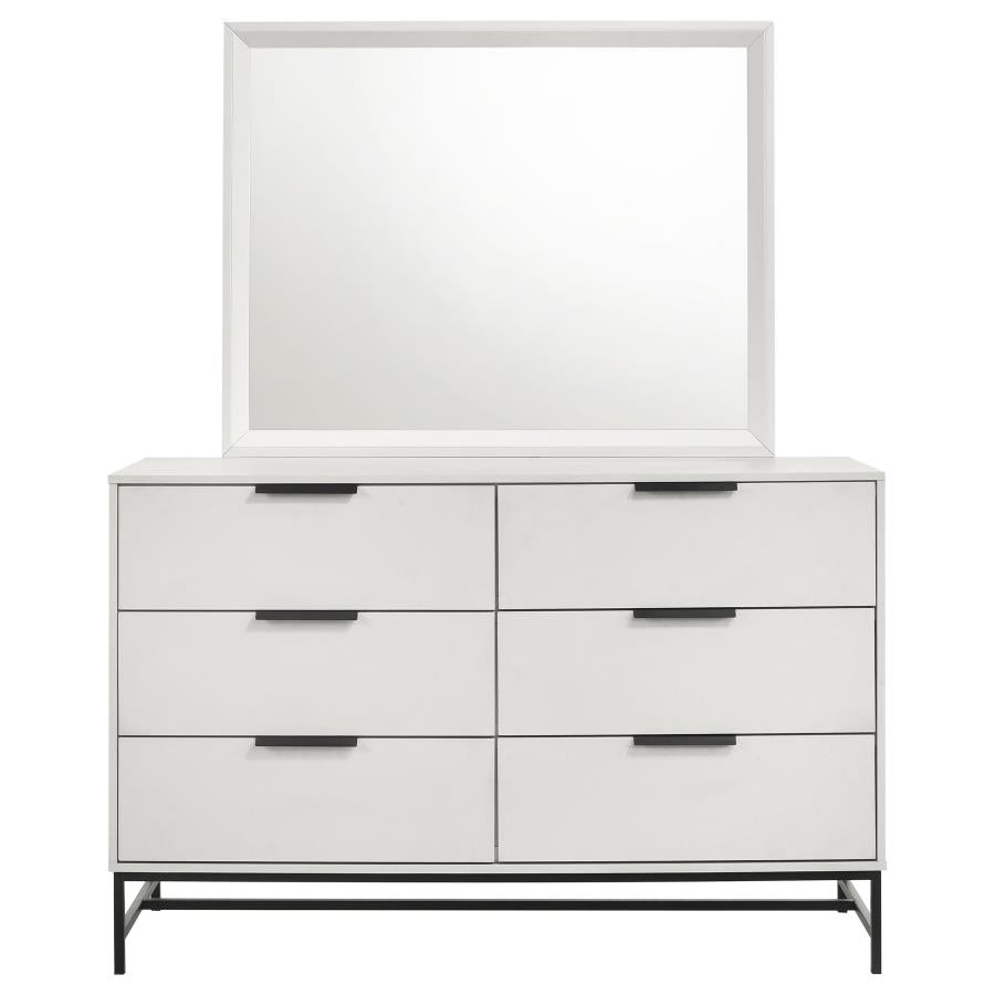 Sonora 6-drawer Dresser with Mirror White - 224863M