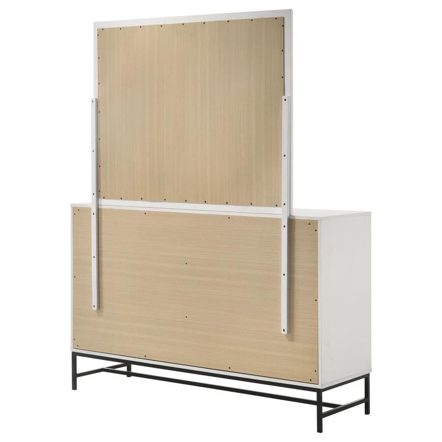 Sonora 6-drawer Dresser with Mirror White - 224863M