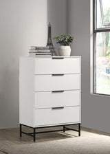Sonora 4-drawer Bedroom Chest White - 224865