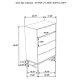 Sonora 4-drawer Bedroom Chest White - 224865