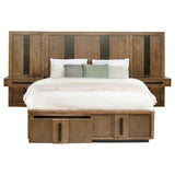 Terrace Eastern King Wall Panel Storage Bed Ash Brown - 224900KE-S3P