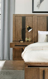 Terrace Eastern King Wall Panel Storage Bed Ash Brown - 224900KE-S3P