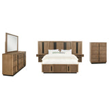 Terrace 6-piece Eastern King Panel Bedroom Set Ash Brown - 224900KE-S6P