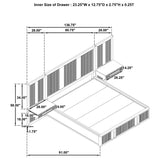 Terrace California King Wall Panel Storage Bed Ash Brown - 224900KW-S3P
