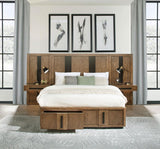 Terrace Queen Wall Panel Storage Bed Ash Brown - 224900Q-S3P